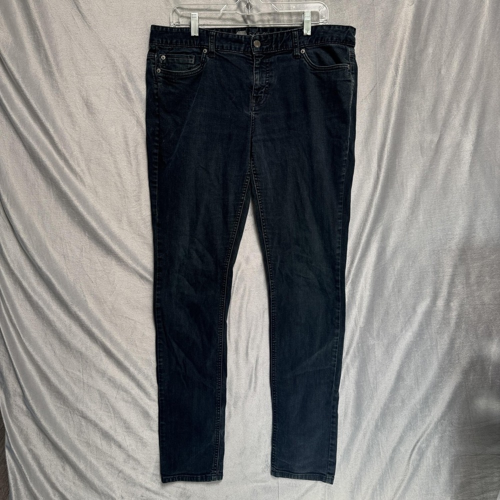 Mossimo Supply Co Jeans Womens 14 Long Black‎ Skinny Premium Denim Stretch